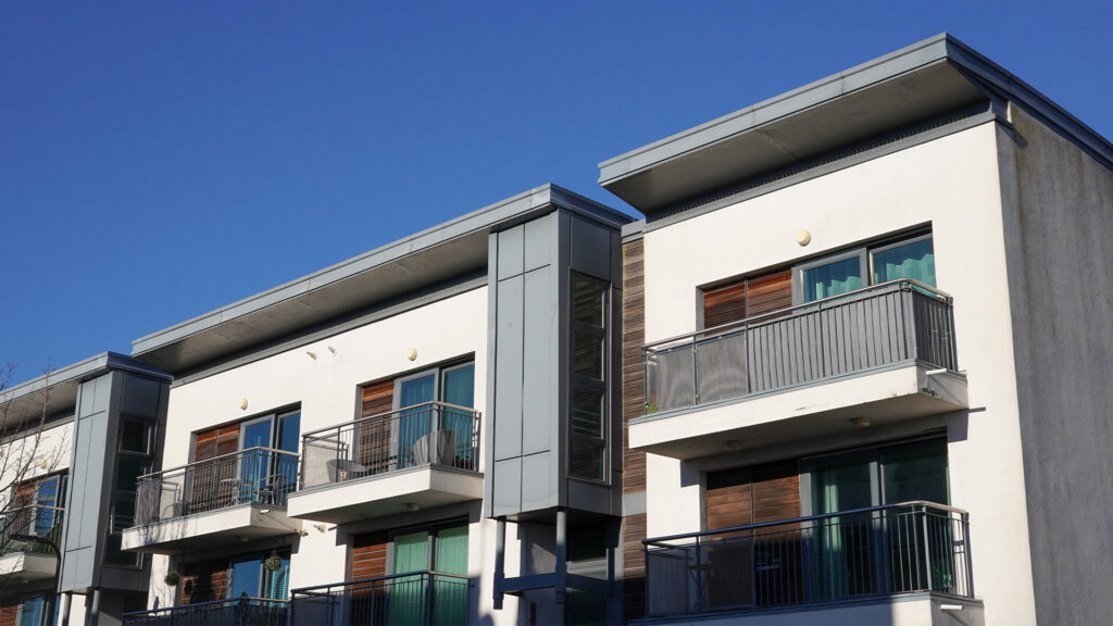 residential block in UK city. apartment homes and rental property