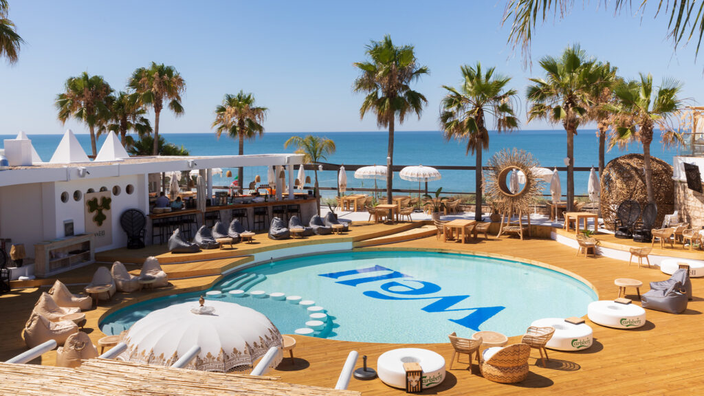 outdoor luxury pool near beach